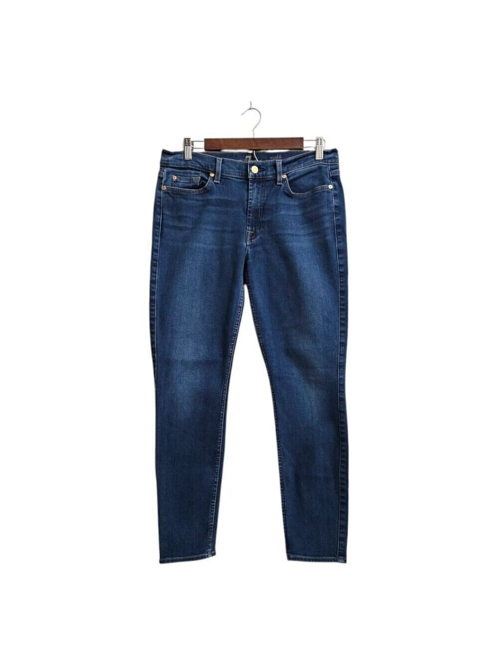7 For All Mankind Gwenevere Ankle Jeans In Freesia Sz 31